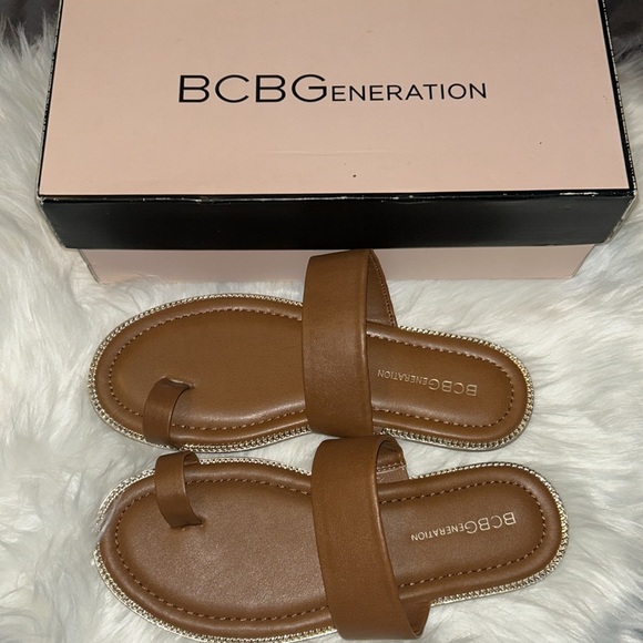 BCBGeneration Man Made Upper Cognac Sandals - Picture 4 of 4